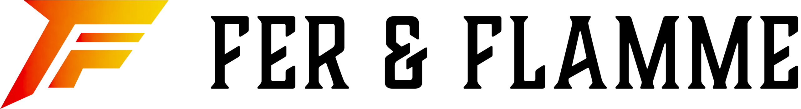 Fer et flamme logo noir - Fer & Flamme